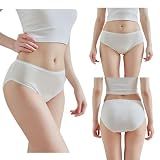 STARLY Women's Disposable Pure Cotton Underwear Travel Panties (White,M)