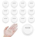12 Pack 3 Inch Clear Acrylic Button Pins - DIY Custom Pins Badges, Blank Photo Buttons for Crafts, Badge Making, School Projects, Teams, Personalized Gifts