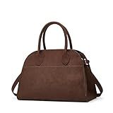 Yafirgeer Suede Large Tote Bag for Women Retro Suede Purses Crossbody Bag Trendy Handbag Work Bag 2025