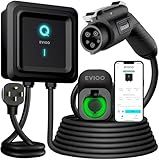 EVIQO Level 2 EV Charger, 40 Amp 240V, J1772 for Non-Tesla EVs, 25ft Cable, WiFi (2.4GHz) Smart App, Weatherproof Indoor/Outdoor (IP66, NEMA 4), UL & ETL Certified, NEMA 14-50 Plug-in, 9.6kW
