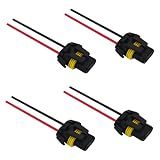 HHZL Headlight Connector Plug Fog Light Headlight Wiring Harness Pigtail Sockets Female Adapter Kit for 9005 9006 9012 HB3 HB4, Headlamp Wire Harness Plug Socket Connector for Car Accessories (4PCS)
