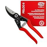 Felco F5 Pruning Shears – 8.9" All Steel Large Swiss-Made Garden Clippers| Hand Pruners for Garden & Landscape | Garden Tool Cutter with Precision Bypass Blade, Forged Aluminum Body, Replaceable Parts