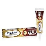 Poligrip Power Max Power Hold plus Seal Denture Adhesive Cream, Denture Cream for Secure Hold and Food Seal, Flavor Free - 2.2 oz