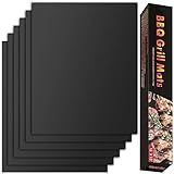SZAIENXIL Grill Mat Set of 6, 15.75 x 13 Inch, BBQ Grill Mat Nonstick for Outdoor Grill, Reusable Teflon Grill Sheets Works for Gas Grills Charcoal, Electric Grill and More
