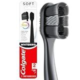 Colgate Total Whitening Charcoal Toothbrush, Soft, Black, 2 Pack
