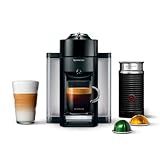 Nespresso Vertuo Coffee and Espresso Maker by De'Longhi, Piano Black with Aeroccino Milk Frother