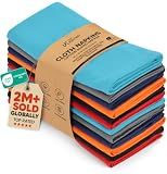 Utopia Kitchen Cotton Blend Multi Color Cloth Napkins [12 Pack, 18x18 Inch]