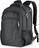 BIKROD Travel Laptop Backpack, 17 Inch Extra Large School Backpacks for Teen Boys and Girls, Black Water Resistant Women Back Pack, Business Men Sturdy Computer Bag
