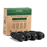 EcoYou Bamboo Charcoal Dental Floss | Mint & Candelilla Wax | Vegan & Biodegradable (4 Refills Pack) | Pfas Free