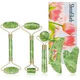 Sbnnfikeb Jade Roller and Gua Sha Set,Gua Sha Facial Tools,Face Roller,Jade Roller for Face,Guasha Tools for Face,Self Care Gift for Men Women