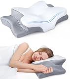 Ultra Pain Relief Cooling Pillow for Neck Support, Adjustable Cervical Pillow Cozy Sleeping, Odorless Ergonomic Contour Memory Foam Pillows, Orthopedic Bed Pillow for Side Back Stomach Sleeper