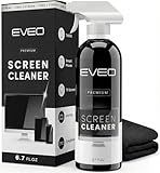 EVEO Screen Cleaner Spray - Large Screen Cleaner Bottle - TV Screen Cleaner, Computer Screen Cleaner, for Laptop, Phone, Ipad - Computer Cleaning kit Electronic Cleaner (1 Pack)
