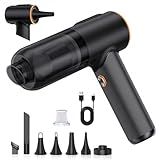 CKWUE Car Vacuum Cleaner, 20000Pa Suction Power Handheld Vacuum Cleaner, 4-in-1 Portable Car Vacuum with 2 Suction Modes, Cordless Mini Vacuum with Type-C Charge for Car, Home, Office Desk, Keyboards