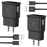 TT&C Type C Fast Charger, for Android Charger Phone USB-C Charger Block, Cable Cord 6.6ft for Galaxy S24/S23/S23+/S22/S21/S20/S10e/S9/S8/Note20/Note10/Note9/Z Fold 3/4/5 2-Pack