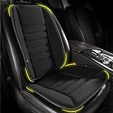 kingphenix Car Seat Cushion with Back Support Pillow: Enhanced Comfort Memory Foam Design for Pain Relief, Ideal for Drivers and Office Use - Ergonomic Lumbar Comfort for Long Sitting - Black