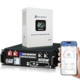 ECO-WORTHY Home Power Station Backup Power,5120Wh LiFePO4 Battery Support Communication,Bluetooth and WiFi,AC 5000W Inverter,1Hr/2.5Hr Fast Charge,for Home Backup,Emergency,Solar System Components