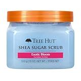 Tree Hut Exotic Bloom Shea Sugar Scrub | Exfoliating Body Scrub Removes Dead, Dry Skin for a Soft & Hydrated Feel | Nourishing Essential Body Care | 18 fl oz.