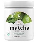 Organic Matcha Green Tea Powder, 1 lb (454g) | First Harvest, Culinary Grade | Japanese Sourced Cafe Mix | Zero Sugar, Keto Friendly, Non-GMO, Vegetarian