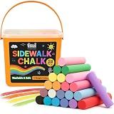 24 PCS Sidewalk Chalk for Kids - 13 Colors Chalk Bucket -Non-Toxic Washable