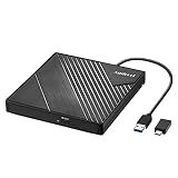 Amicool External DVD Drive USB 3.0 USB C CD Burner CD/DVD +/-RW Optical Drive, Slim Portable DVD Player CD ROM Rewriter Writer Reader for Laptop Desktop PC Windows 11/10/8/7 MacBook Mac Linux OS Apple