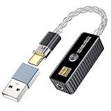 Daakro Headphone Amplifier - USB C to 3.5mm HiFi Audio Adapter 32bit/768KHz,Plug and Play Hi-res Audio Amp,Portable DAC & Headphone Amplifier Compatible with Android/iOS/Windows/Mac System
