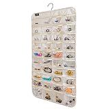 BB Brotrade Hanging Jewelry Organizer,Accessories Organizer,80 Pocket Organizer for Holding Jewelries（Beige）