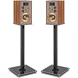 YOMT Universal Speaker Stands Pair for Surround Sound, 28 Inch Floor Speaker Stands with Cable Management Holds 22lbs Bookshelf Speaker Satellite Speaker, 1 Pair