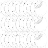 40PCS Acrylic Keychain Blanks, Clear Acrylic Ornaments Blanks with Hole