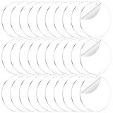 40PCS Acrylic Keychain Blanks, Clear Acrylic Ornaments Blanks Bulk Circles Blank Disc Blank with Hole for Vinyl DIY Keychain,Tags and Craft