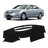 KUST Black Dash Cover Compatible with Toyota Camry 2007-2011 Polyester Dashboard Cover Non-Slip Dash Protector Interior Accessories for Camry Custom Fit Dash Mat No Glare