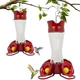 Perky-Pet Glass Hummingbird Feeders for Outdoors, 8 oz Nectar Capacity