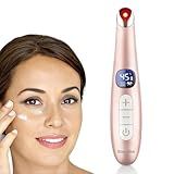 Vowleike Eye Lift Wand, 3 in 1 Vibrating 98°F to 113°F LCD Eye Massager for Dry Eyes, Dark Circles and Puffiness, Face & Neck Lifting Tool for Fine Lines and Wrinkles, Rose Gold