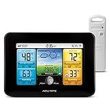 AcuRite Wireless Home Weather Station with Color Display, Indoor Outdoor Thermometer and Temperature Sensor (02077M)