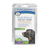 Four Paws Walk-About Quick-Fit Adjustable Dog Muzzle for Large Dogs, Washable & Breathable, Black, 1 Count