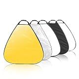 Selens 5-in-1 Triangle Reflector (32 Inch) with Handle for Photography Photo Studio Outdoor Lighting