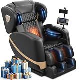 FURNIMAT Massage Chair Full Body Zero Gravity Recliner, 2026 Black Leather