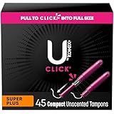 U by Kotex Tampons, Click Compact, Super Plus Absorbency, Unscented, 45 Count