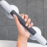 12-Inch Shower Handle, Bathtub Safety Aids for Disabled and Elderly, Safety Grab Bar Suction Cup, Heavy Duty No Drilling Removable Shower Handrails for Seniors, Suitable for All Ages and Occasions