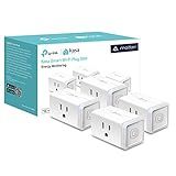 Kasa Matter Smart Plug w/ Energy Monitoring, Compact Design, 15A/1800W Max, Super Easy Setup, Works with Apple Home, Alexa & Google Home, UL Certified, 2.4G Wi-Fi Only, White, KP125M (4-Pack)