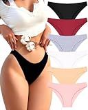 FINETOO Cotton Underwear for Women Sexy Cheeky Bikini Panties Lingerie