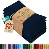 Utopia Kitchen Cotton Blend Navy Blue Cloth Napkins [12 Pack, 18x18 Inch]