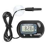 AQUANEAT Aquarium Thermometer, Fish Tank Thermometer, Digital Temperature Test, with Large LCD Display (1 Pack)