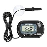 AQUANEAT Aquarium Thermometer, Fish Tank Thermometer, Digital Temperature Test, with Large LCD Display (1 Pack)