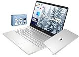 HP 14” Ultra Light Thin Laptop Computer 2026 Premium, MS Office, Copilot AI, 4-Core Intel CPU, 4GB DDR5 RAM, 628GB Storage (128GB UFS+500GB Ext), Long Battery, MarxsolAccessory, Win 11 Pro, Silver