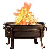 EcoNook 36 Inch Fire Pit with Grill & Lid, 3 in 1 Fire Pit