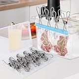 15 Pack Sous Vide Cooking Clips for Immersion Circulator, Sous Vide Weights Clamp Compatible with All Kinds of Sous Vide Cookers & Containers, Keep Bags Submerged, Food Grade Stainless Steel