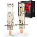 Torchbeam H1 LED Light Bulbs, 80000LM Super Bright H1 Bulbs, 360° Light Output, 1:1 Mini Size, Fits Nearly All H1 Housings, 80,000 Hours, Plug and Play, Pack of 2