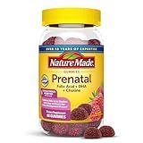 Nature Made Prenatal Gummies with DHA and Folic Acid, Prenatal Vitamin and Mineral Supplement for Daily Nutritional Support, 60 Gummies, 30 Day Supply