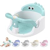 Baby Bath Seat for Babies 6 Months & Up Sitting Up | 360° Stable Toddler Bath Chair with One-Touch Button | Baby Bath Tub Seat with Suction Cups | Open Design, Compact, Detachable, Non-Slip(Green)