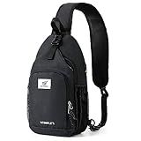 SKYSPER Sling Bag RFID Crossbody Sling Backpack Cross Body Shoulder Bag Travel Hiking Daypack for Women Men(Black)